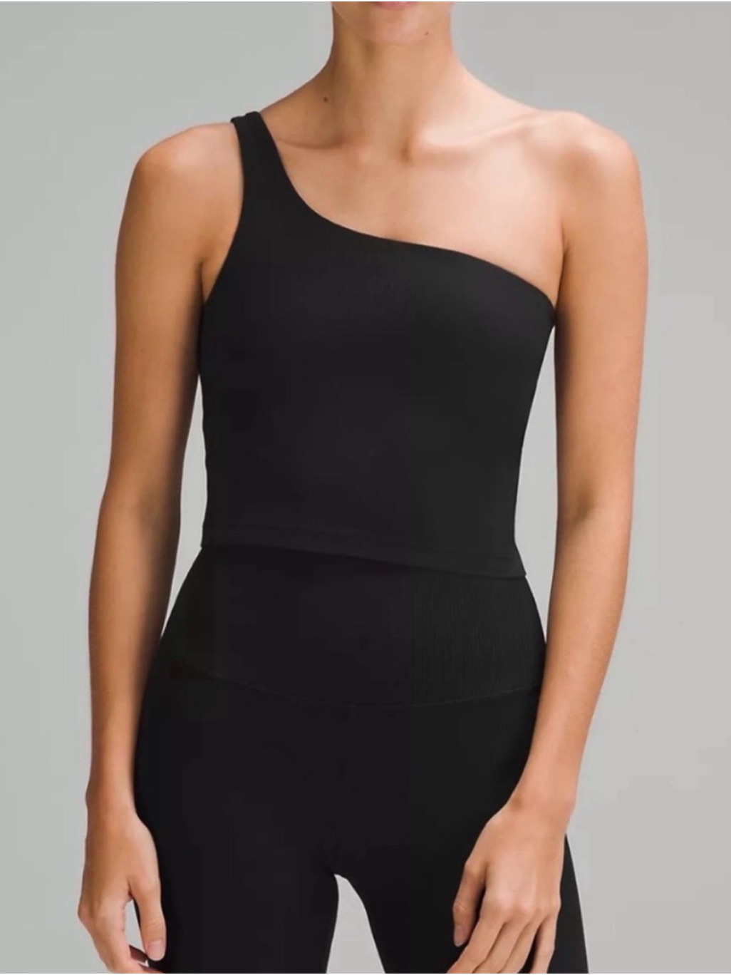 Lululemon Ribbed Nulu Asymmetrical Crop Top